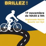 Affiche cyclistes brillez aouste sur sye