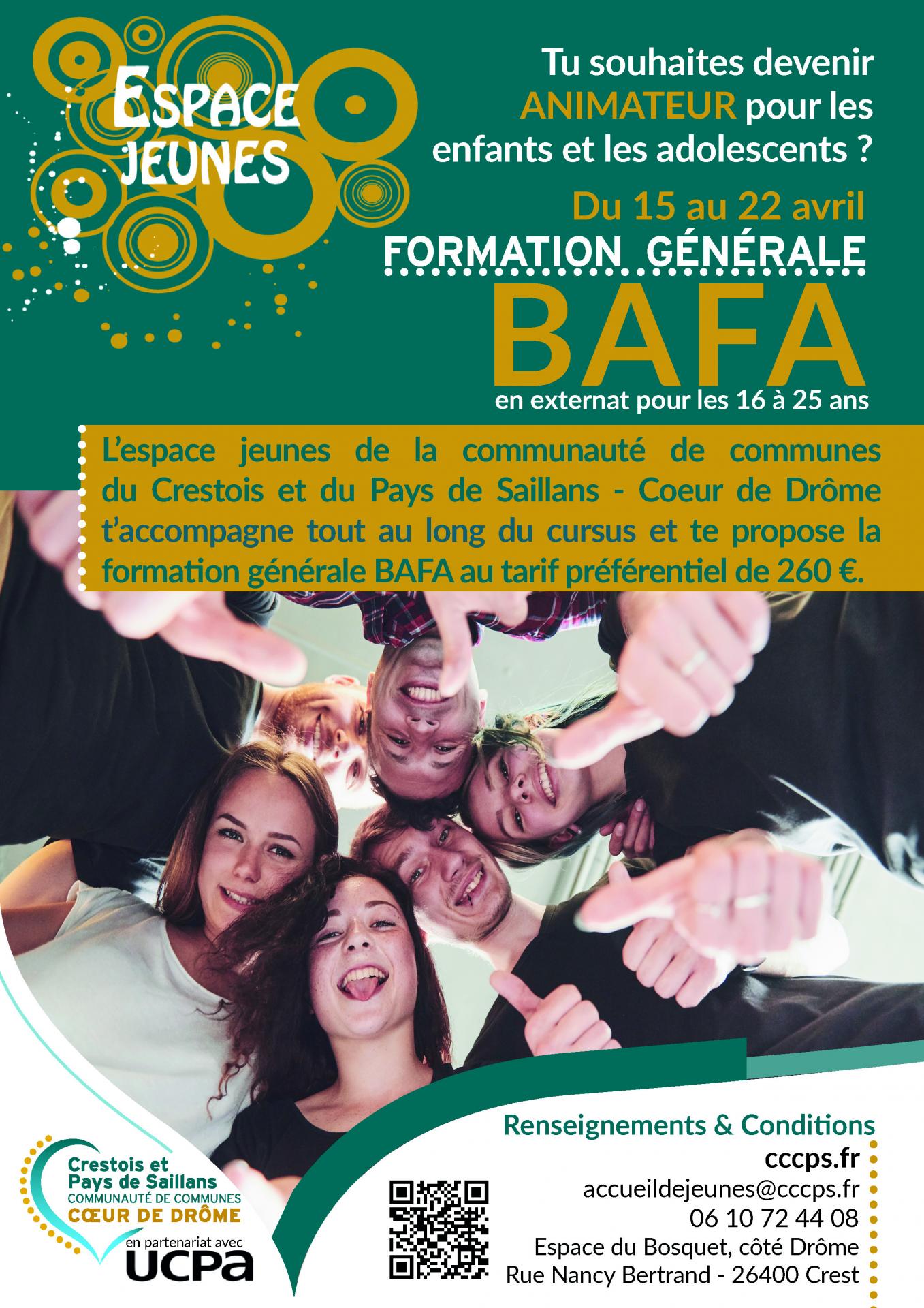 Affiche formation bafa espace jeunes