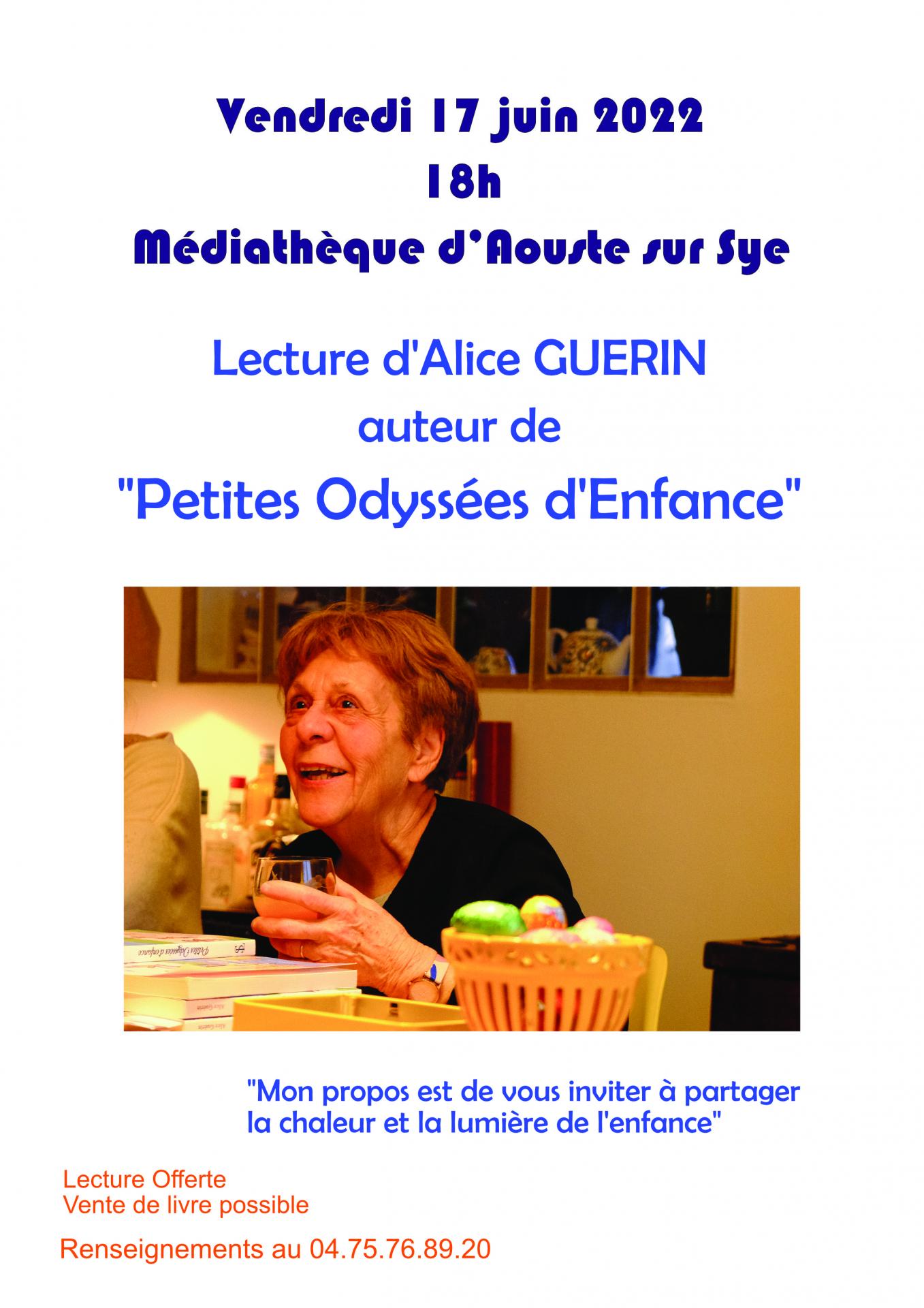 Affiche lecture alice