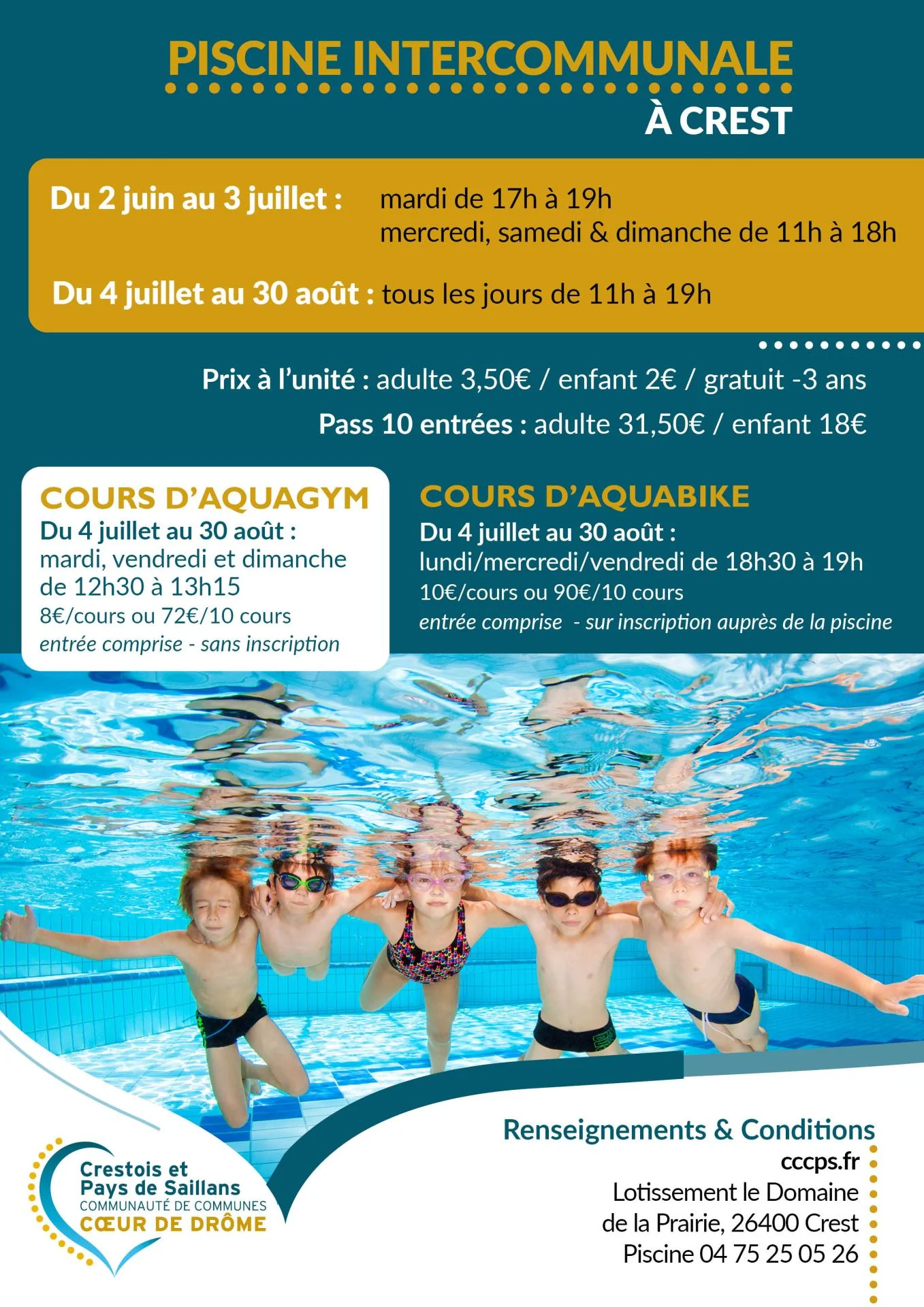 Affiche piscine 2026