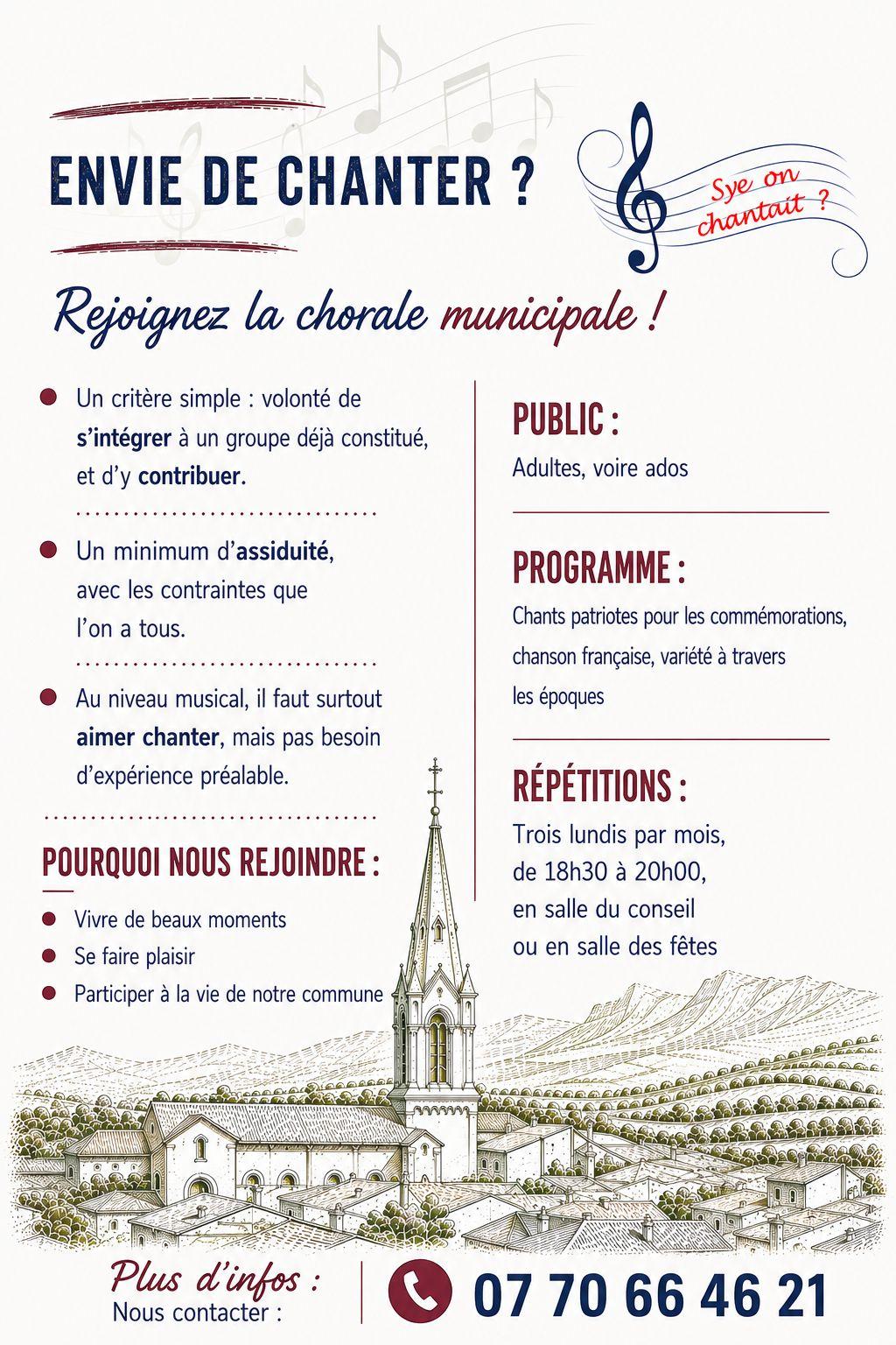 Affiche recrutement chorale