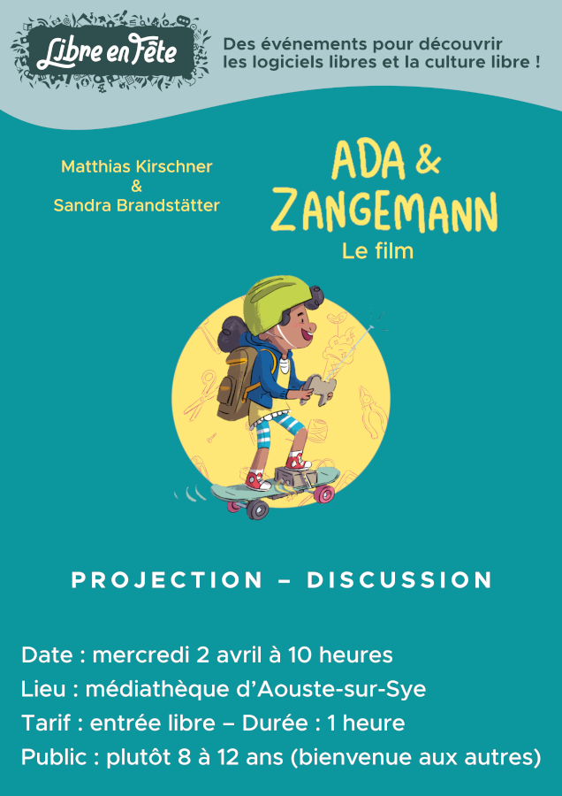 Affiche web libre en fete ada et zangemann
