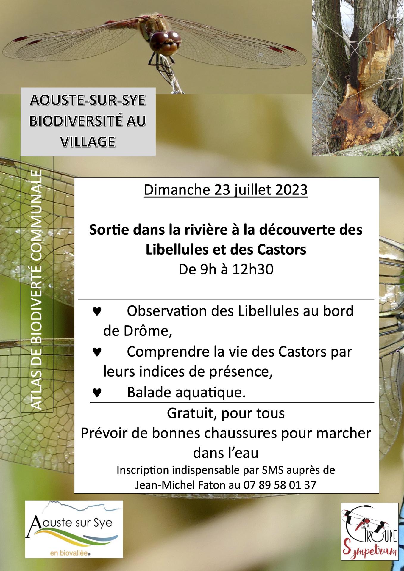 Affichette faune riviere 23 juillet 2023