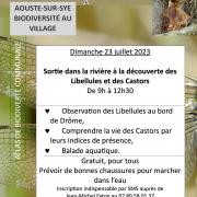 Affichette faune riviere 23 juillet 2023