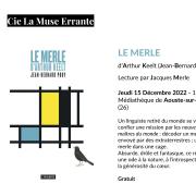 Annonce lecture le merle de cembre 2022 aouste