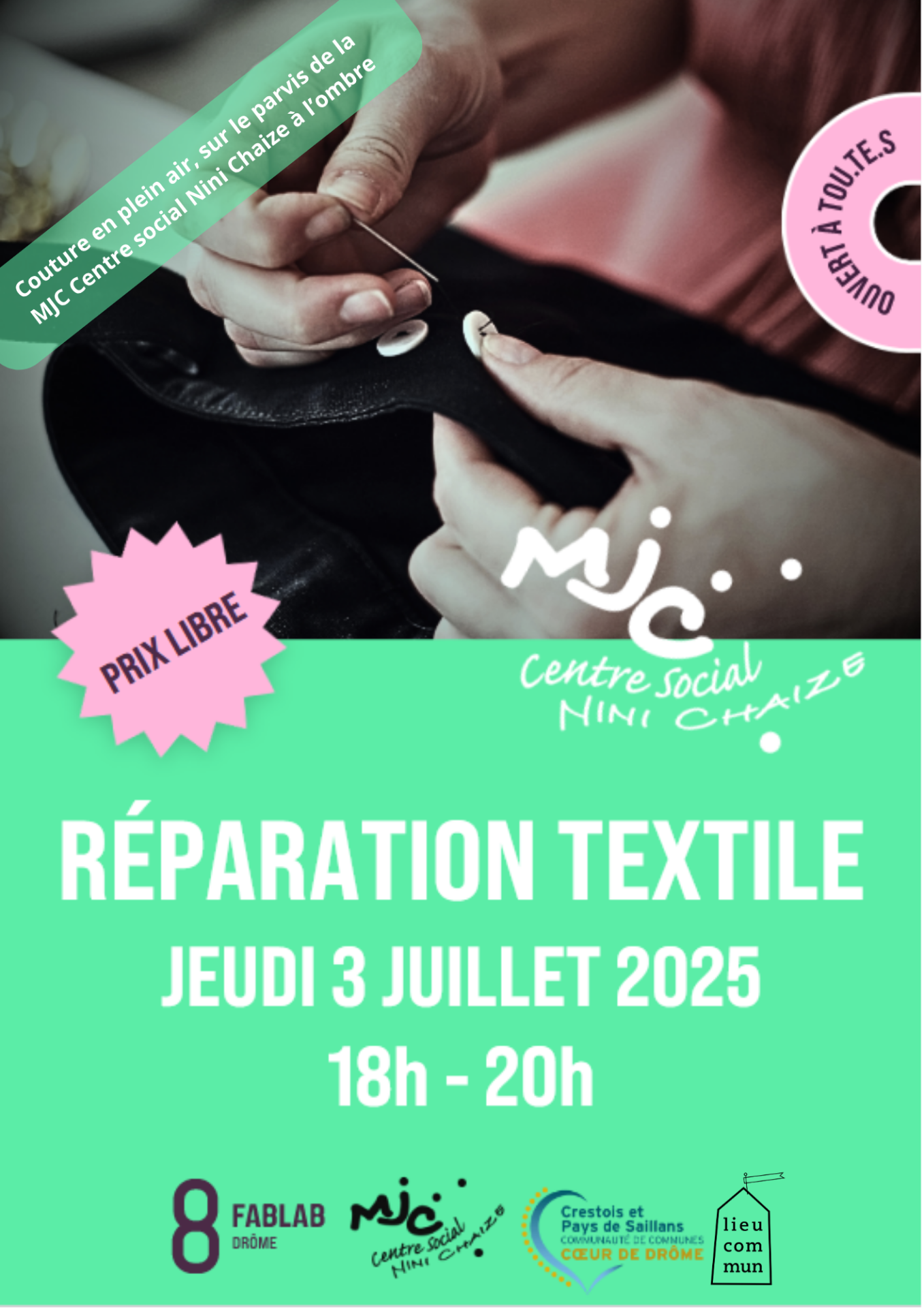 Atelier reparation textile