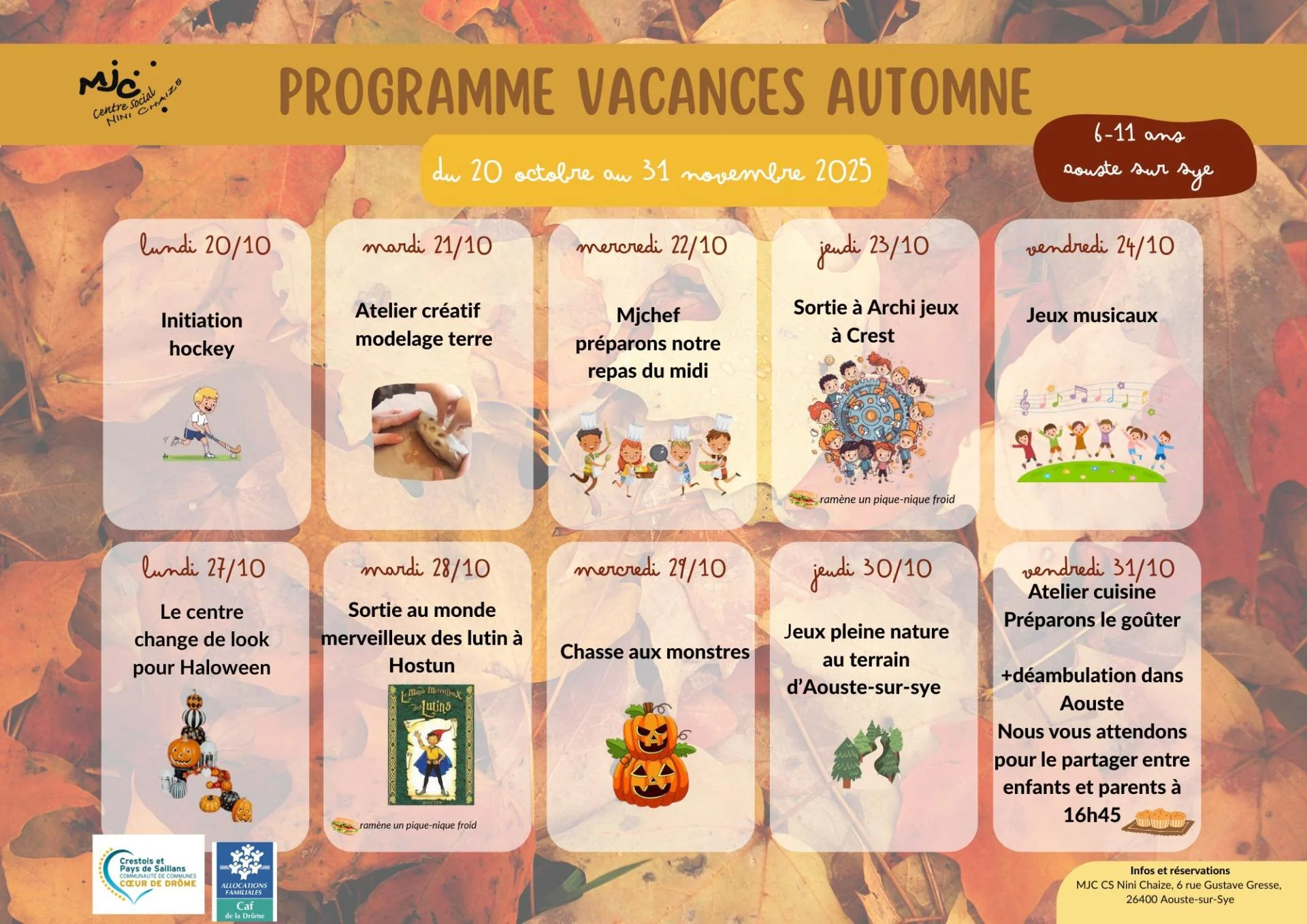 Copie de programme automne 6 11ans