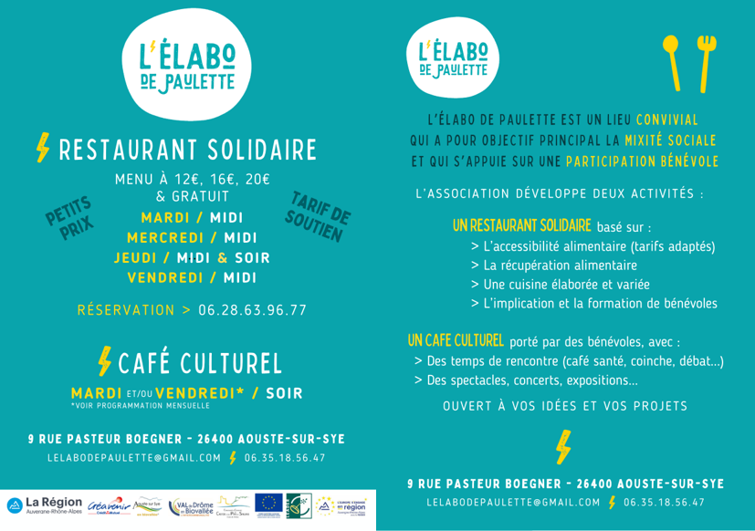 Elabo ouvert mercredi