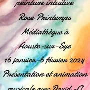 Exposition peinture intuitive rose printemps janvier 2024 v 3
