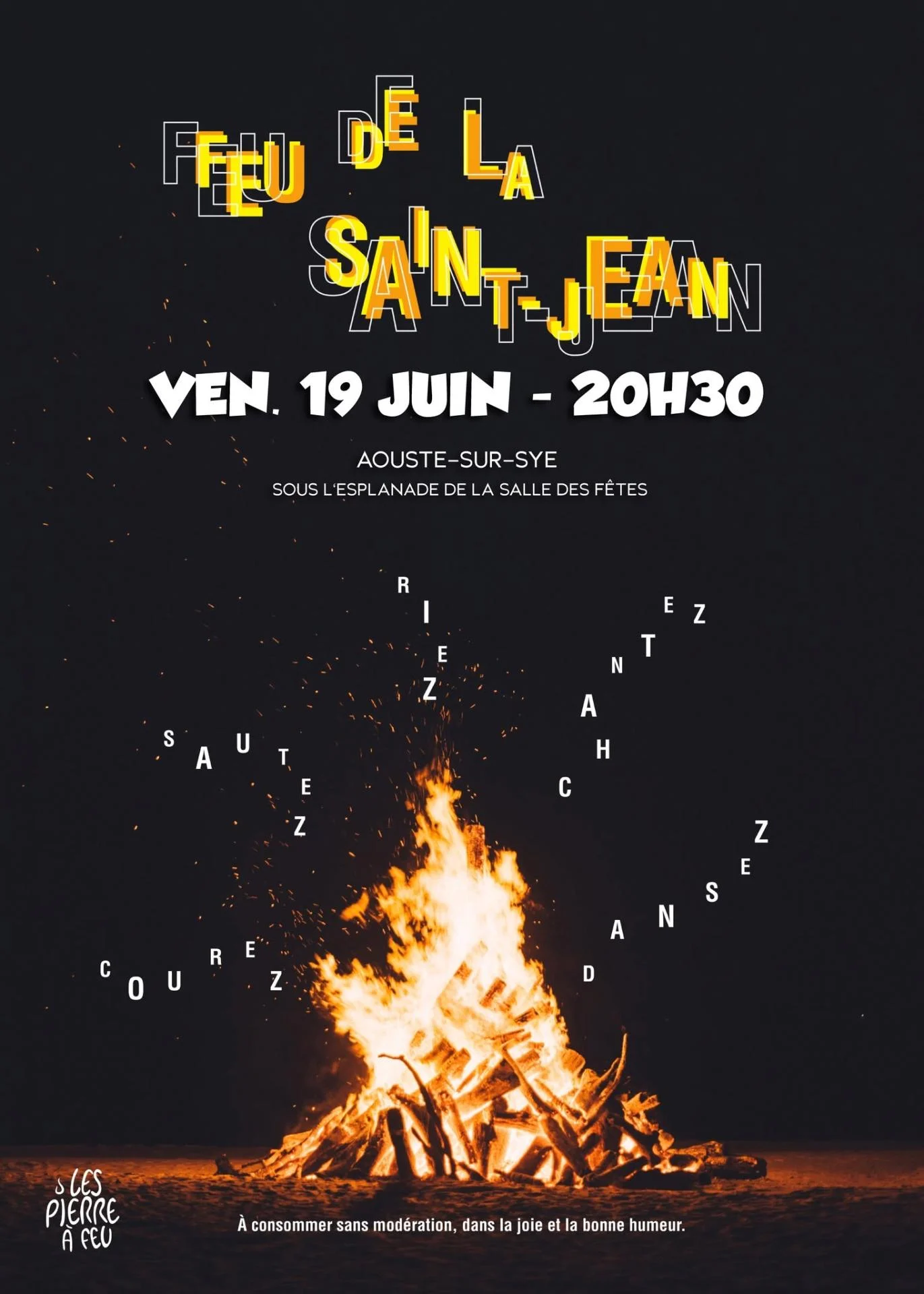 Feu de la st jean 26 affiche